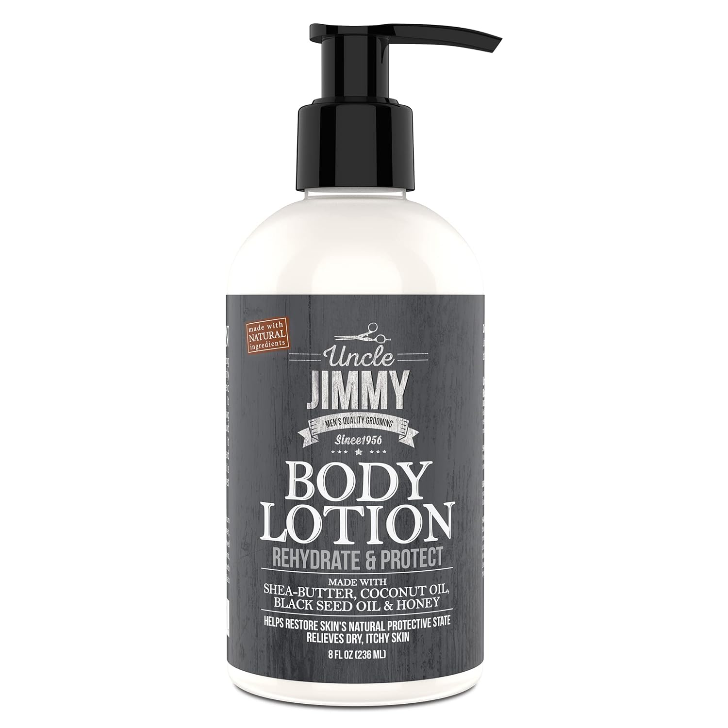 Uncle Jimmy Body Lotion for Dry Skin, Hand & Body 8oz